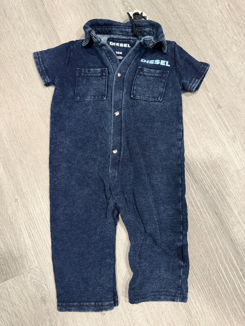 Diesel denim look Navy Blue Toddler cotton One-Piece sz 6/9m